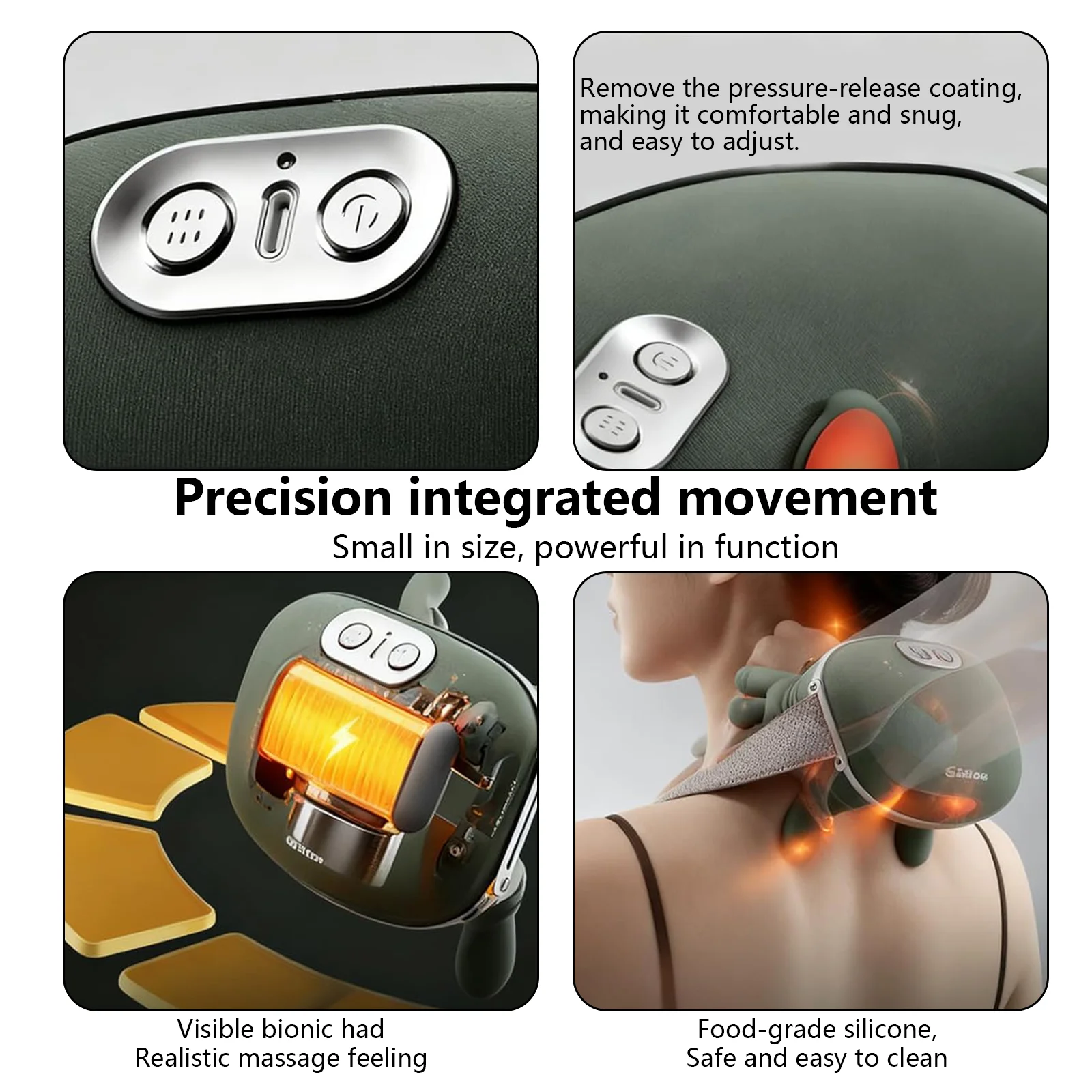 Hand Finger cock should massaging Wireless Neck Cervical Trapezius kneoping Massage Shawl Brushless Motor cock masajeador Wireless Massage - for Home Office, Travel,