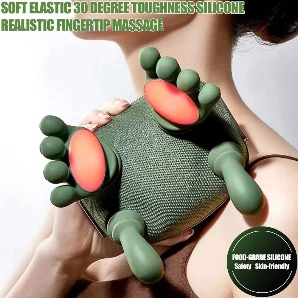 Hand Finger cock should massaging Wireless Neck Cervical Trapezius kneoping Massage Shawl Brushless Motor cock masajeador Wireless Massage - for Home Office, Travel,