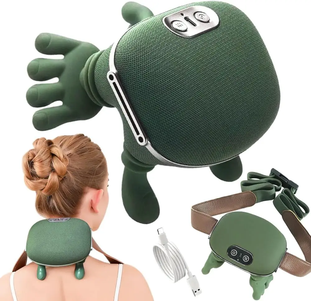 Hand Finger cock should massaging Wireless Neck Cervical Trapezius kneoping Massage Shawl Brushless Motor cock masajeador Wireless Massage - for Home Office, Travel,