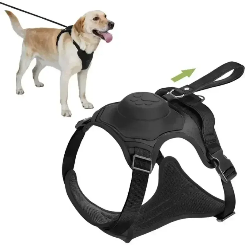 Dog Harness with Leash Retractable,Adjustable for Large Dogs with Integrated Leash and Anti Slip Soft Handle,Comfortable